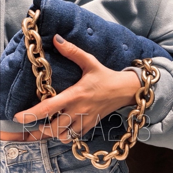 Zara Handbags - LAST 1!🔥ZARA QUILTED DENIM CHAIN STRAP CROSSBODY
